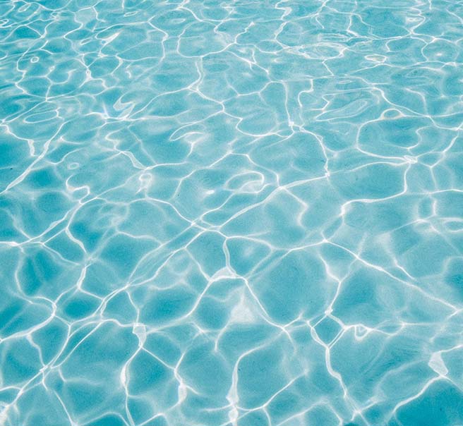 Bright, shimmering pool.